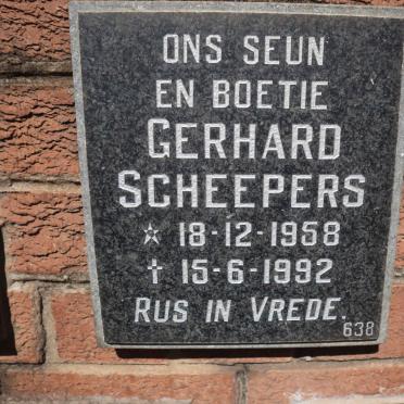 SCHEEPERS Gerhard 1958-1992