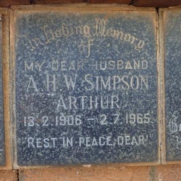 SIMPSON A.H.W. Arthur 1906-1965