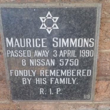 SIMMONS Maurice -1990