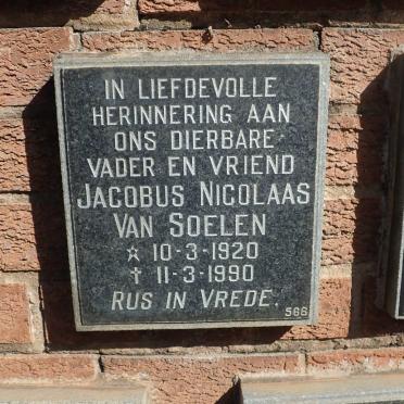 SOELEN Jacobus Nicolaas, van 1920-1990