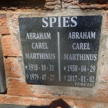 SPIES Abraham Carel Marthinus 1918-1979 :: SPIES Abraham Carel Marthinus 1958-2017