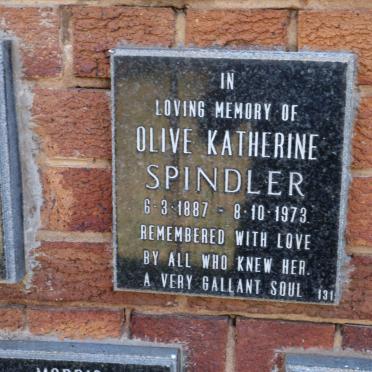SPINDLER Olive Katherine 1887-1973