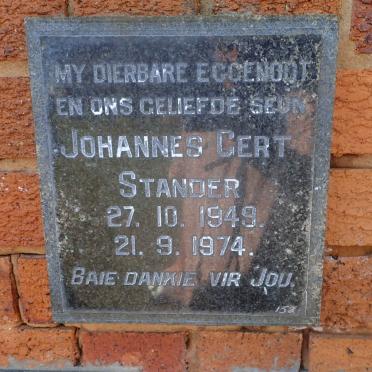 STANDER Johannes Gert 1949-1974