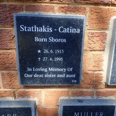 STATHAKIS Catina nee SBOROS 1915-1995