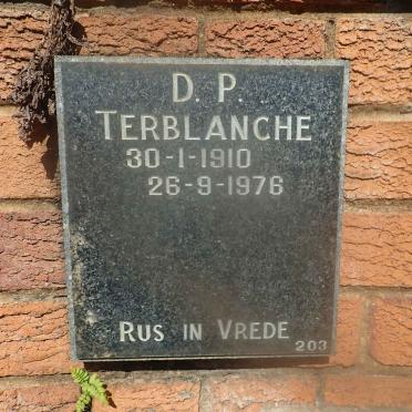 TERBLANCHE D.P. 1910-1976