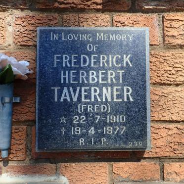 TAVERNER Frederick Herbert 1910-1977