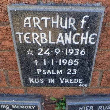 TERBLANCHE Arthur F. 1936-1985
