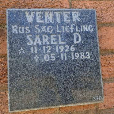 VENTER Sarel D. 1926-1983