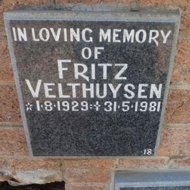 VELTHUYSEN Fritz 1929-1981