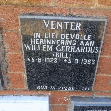 VENTER Willem Gerhardus 1923-1983