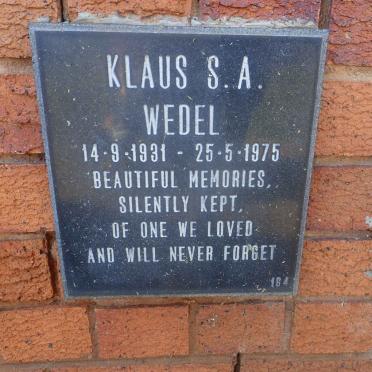 WEDEL Klaus S.A. 1931-1975