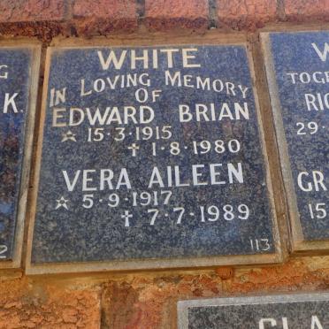 WHITE Edward Brian 1915-1980 &amp; Vera Aileen 1917-1989