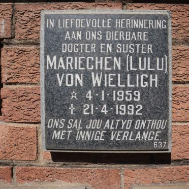 WIELLIGH Mariechen, von 1959-1992