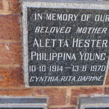 YOUNG Aletta Hester Philippina 1914-1970