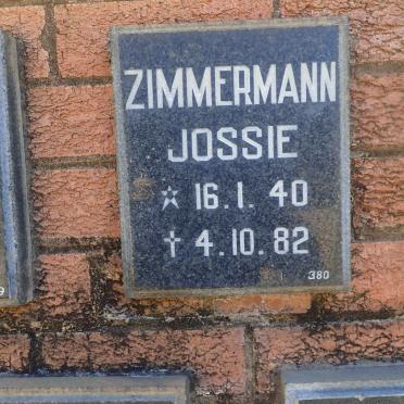 ZIMMERMAN Jossie 1940-1982