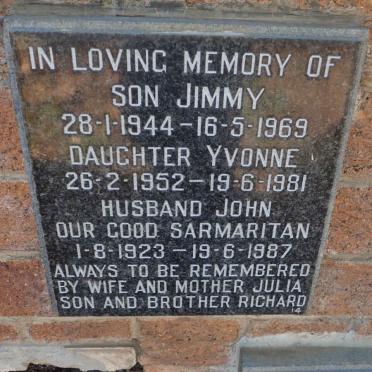 ? John 1923-1987 :: ? Jimmy 1944-1969 :: ? Yvonne 1952-1981