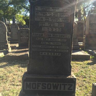 MOFSOWITZ Abram Behr -1937