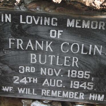 BUTLER Frank Colin 1895-1945