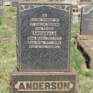 ANDERSON Archibald 1871-1943