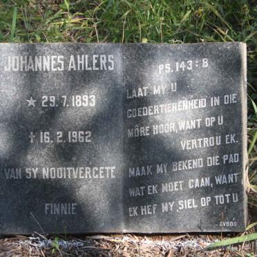 AHLERS Johannes 1893-1962