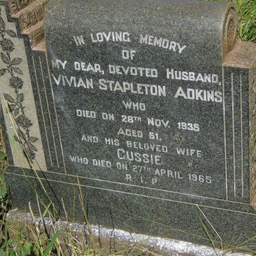 ADKINS Vivian Stapleton -1935 & Gussie -1965