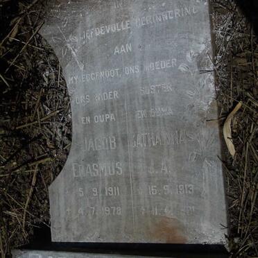 BADENHORST Jacob Erasmus 1911-1978 & Catharina J.A. 1913-1991