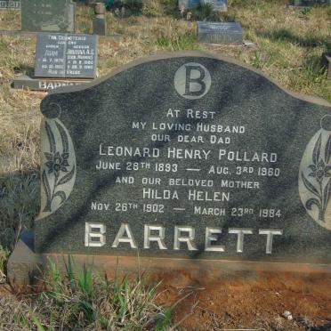 BARRETT Leonard Henry Pollard 1893-1960 &amp; Hilda Helen 1902-1984