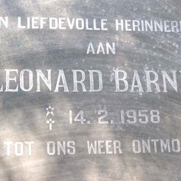 BARNES Leonard 1958-1958