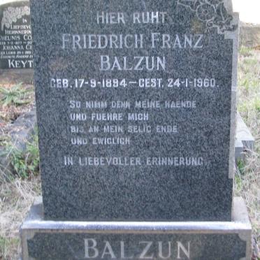 BALZUN Friedrich Franz 1894-1960