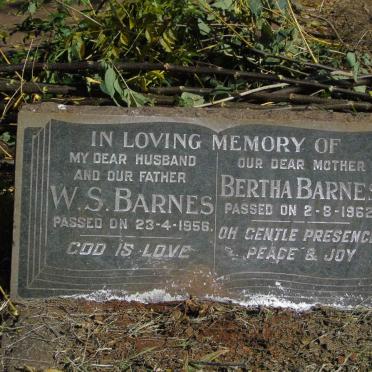 BARNES W.S. -1956 &amp; Bertha -1962