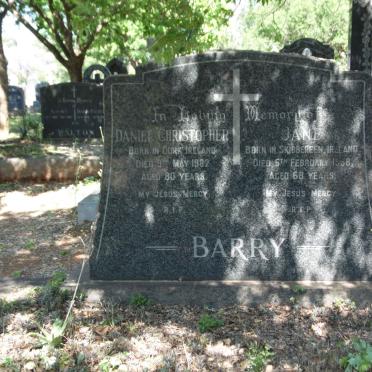 BARRY Daniel Christopher -1962 &amp; Jane -1958