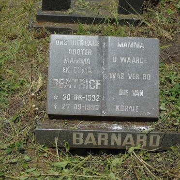 BARNARD Beatrice 1932-1993