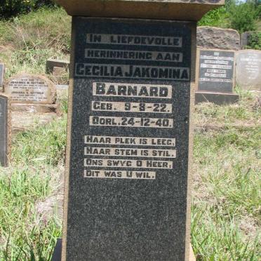 BARNARD Cecilia Jakomina 1922-1940