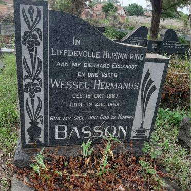 BASSON Wessel Hermanus 1887-1958