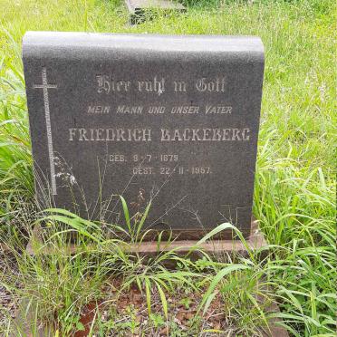 BACKEBERG Friedrich 1879-1957