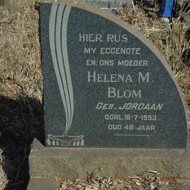 BLOM Helena M. nee JORDAAN -1953