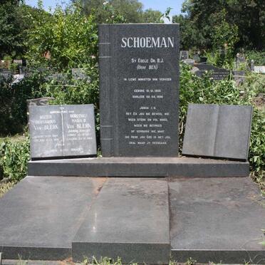 BLERK Rozier Bernardus, van 1894-1958 &amp; Dorothea Maria R. KRAUSE 1897-1984 :: SCHOEMAN B.J. 1905-1986