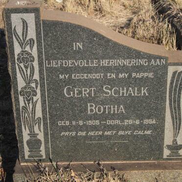 BOTHA Gert Schalk 1905-1954