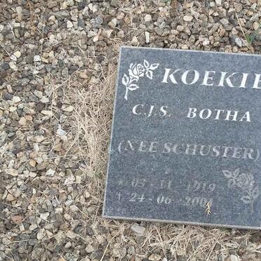 BOTHA C.J.S. nee SCHUSTER 1919-2004