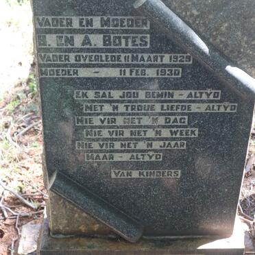 BOTES B. -1929 &amp; A. -1930