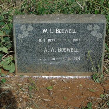 BOSWELL W.L. 1877-1957 & A.W. 1891-1964