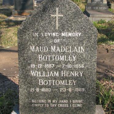 BOTTOMLEY William Henry 1883-1969 &amp; Maud Madelain 1887-1956