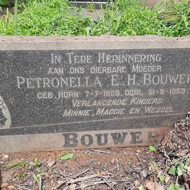 BOUWER Petronella E.H. nee HORN 1889-1959