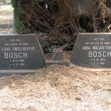 BOSCH Esias Engelbertus 1886-1959 &amp; Anna Magaretha 1898-1988