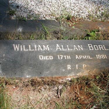 BORLAND William Allan -1981 &amp; Alice -1960