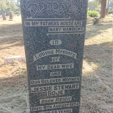 BOJE Jessie Stewart nee REICH -1924