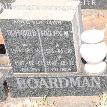 BOARDMAN Glifford H. 1916-1987 & Helen M. 1918-2005