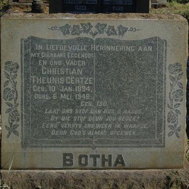 BOTHA Christian Theunis Gertze 1894-1946