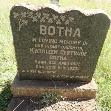 BOTHA Kathleen Gertrude 1927-1927