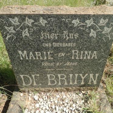 BRUYN Marie, de :: DE BRUYN Rina